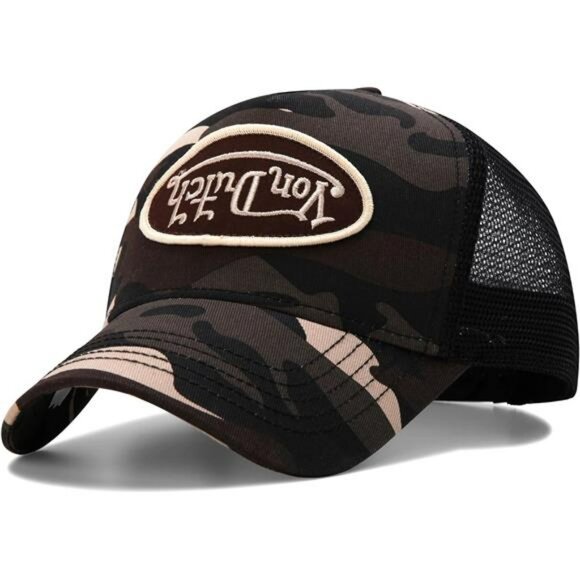 Retro trucker cap adjustable snapback mesh baseball hat curved bill unisex trend - Picture 1 of 8
